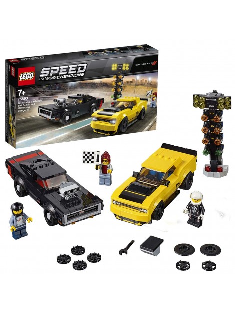 LEGO Speed Champions 75893 - 2018 Dodge Challenger SRT Demon e 1970 Dodge  Charger
