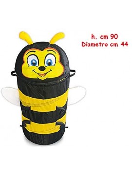 Teorema 51572 - Cesto Portagiochi, Pop Up Pieghevole, Coccinella, Altezza 90 cm, Diametro 44 Cm (Ape)