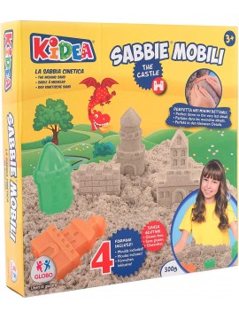 Kidea- Sabbie Mobili Castello con 4 Formine, 38297