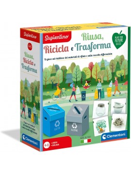 Clementoni - Sapientino-Riusa, ricicla e trasforma, Gioco educativo in Materiale 100% Riciclato - Made in Italy, 16273