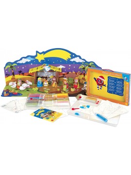 Sabbiarelli Sand-it for Fun - Kit Maxi Presepe 3D Nativity - Set Lavoretti Creativi: Crea e Colora con la Sabbia Il Tuo Presepe