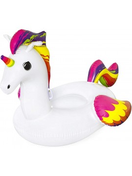 Bestway - 41113 - Unicorno Gonfiabile Gigante, Multicolore, 224x164 cm
