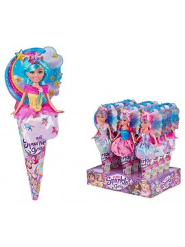 Sparkle Girlz Unicorn Princess Doll Cm 26 In Cono Espositore 12pz 4 Ass.