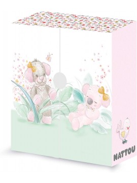 Nattou 631280 - Scatolina per ricordi e souvenir rosa