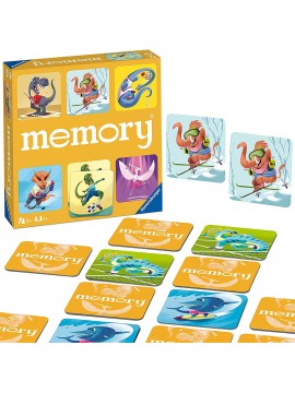 Ravensburger 20628 Memory Sporty Dinosaurs, Gioco Memory, Età 4+, 48 Tessere