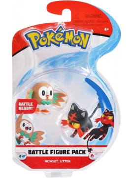 pokemon battle figure rowlet vs litten