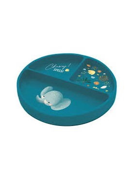 Piatto Con Ventosa In Silicone - Elefante Chewy