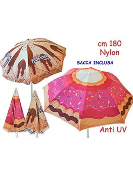 Teorema ombrellone da mare con grafica di dolci 180cm