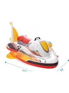 Intex 57520NP - Cavalcabile Gonfiabile Mare Aquascooter, Vinile, Multicolore, 117x77 cm