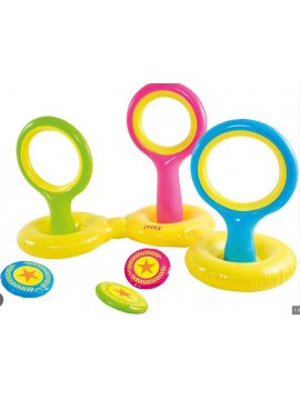 Intex 57510NP - Gioco Del Disco Gonfiabile, Galleggiante, Vinile, Multicolore, 178x102x104 cm