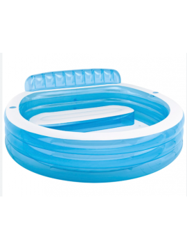 Intex 57190NP - Piscina Gonfiabile Family Lounge, Vinile, Multicolore, 229x218x79 cm