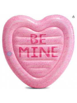 Intex 58789 - Materassino Gonfiabile Mare Cuore, Vinile, Multicolore, 145x142 cm