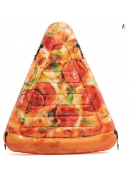 Intex 58752EU - Materassino Gonfiabile Mare Pizza, Vinile, Multicolore, 175x145 cm