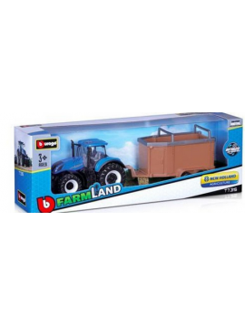 10cm Tractor W/ Trailer - Fendt 1050 W/ Bale Trailer di Bburago