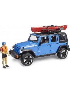 bruder 02529 - Jeep Wrangler Rubicon Unlimited con kayak e figure