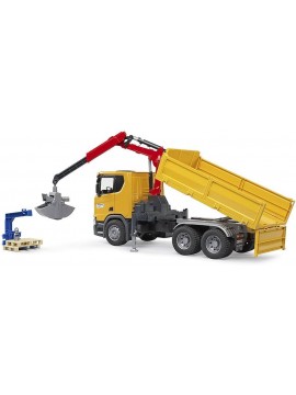 bruder 03551 - Scania Super 560R camion da cantiere con gru e 2 pallet