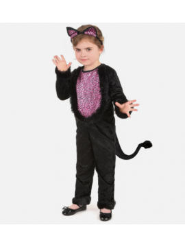 Costume da gatto nero 3-4 anni per bambine