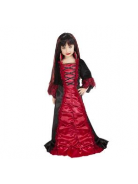 Costume Draculinda per bambina, vestito rosso