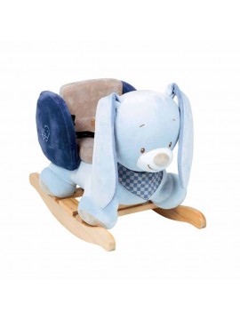 Nattou 321266 - dondolo coniglietto azzurro, con cintura